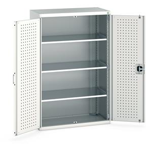 Bott Tool Storage Cupboards for workshops with Shelves and or Perfo Doors Bott Perfo Door Cupboard 1050Wx525Dx1600mmH - 3 Shelves